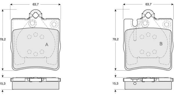 Brake Pad Set, disc brake (MT560)