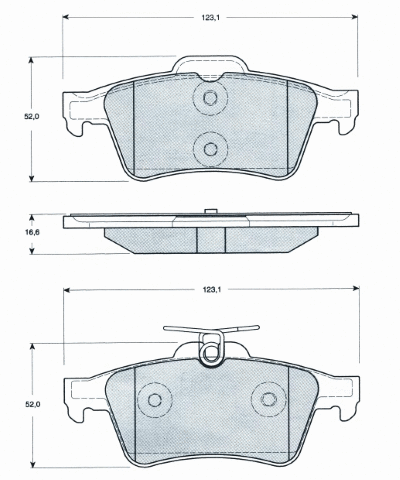 Brake Pad Set, disc brake (MT457)