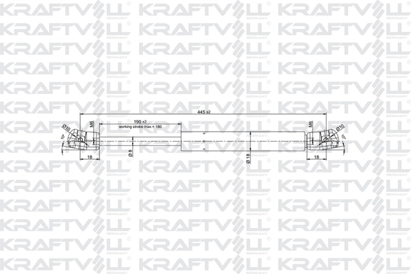 Gas Spring, boot/cargo area (09010032)