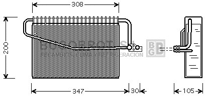 Evaporator, air conditioning (70-MSV329)