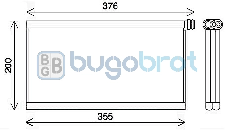 Evaporator, air conditioning (70-SCV061)