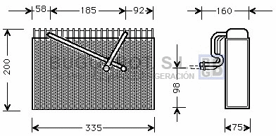 Evaporator, air conditioning (70-OLV298)