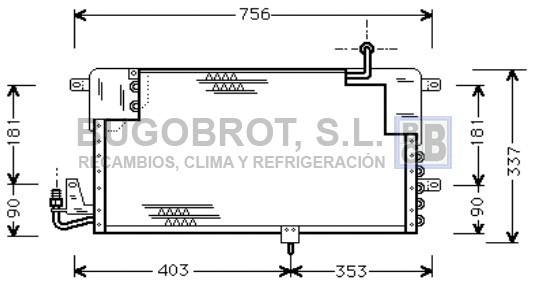 Condenser, air conditioning (62-VW5141)