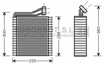 Evaporator, air conditioning (70-CRV040)