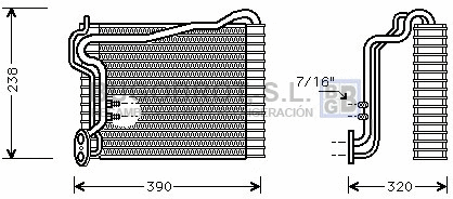 Evaporator, air conditioning (70-AIV145)