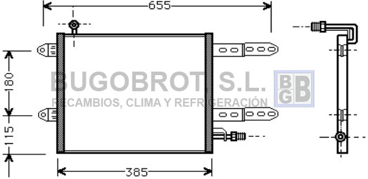 Condenser, air conditioning (62-VW5150)