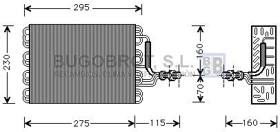 Evaporator, air conditioning (70-VWV016)