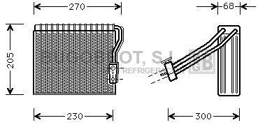 Evaporator, air conditioning (70-MSV051)