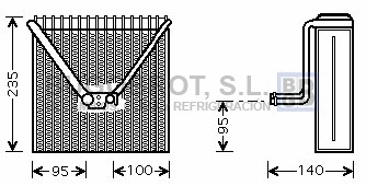 Evaporator, air conditioning (70-SAV011)