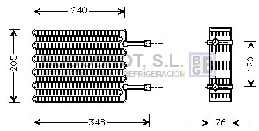 Evaporator, air conditioning (70-FDV022)