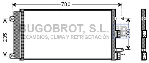 Condenser, air conditioning (62-FT5342)