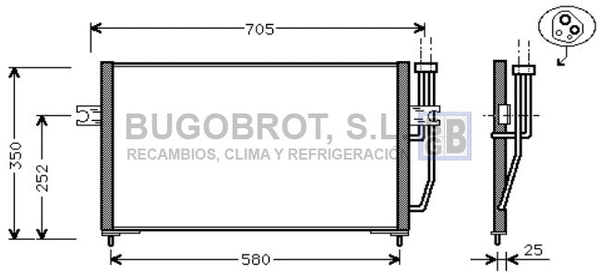Condenser, air conditioning (62-VO5128)