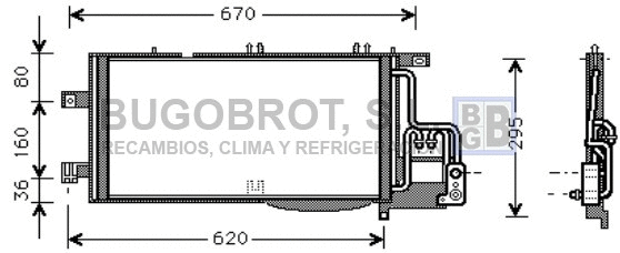 Condenser, air conditioning (62-OL5370)