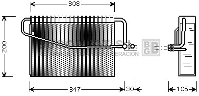 Evaporator, air conditioning (70-MSV455)