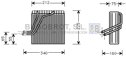 Evaporator, air conditioning (70-VWV030)