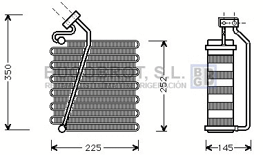 Evaporator, air conditioning (70-CRV043)