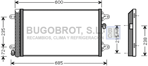 Condenser, air conditioning (62-VW5183)