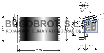 Heat Exchanger, interior heating (45-VW6173)