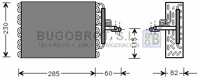 Evaporator, air conditioning (70-PEV002)