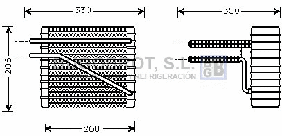 Evaporator, air conditioning (70-FDV269)