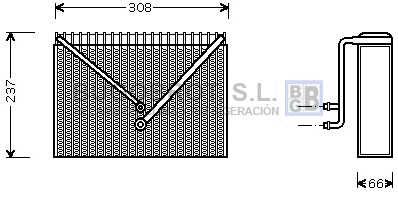 Evaporator, air conditioning (70-VOV106)