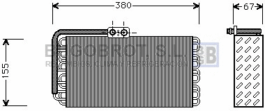 Evaporator, air conditioning (70-PRV027)