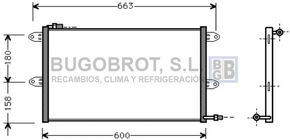 Condenser, air conditioning (62-VW5144)