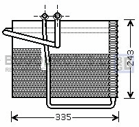 Evaporator, air conditioning (70-CRV042)