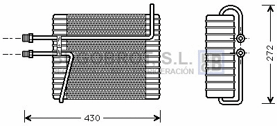 Evaporator, air conditioning (70-VOV026)