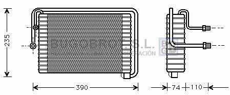 Evaporator, air conditioning (70-FTV021)