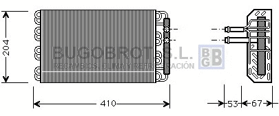 Evaporator, air conditioning (70-BWV019)