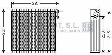 Evaporator, air conditioning (70-TOV294)