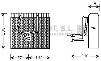 Evaporator, air conditioning (70-RTV173)