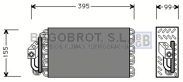 Evaporator, air conditioning (70-BWV001)