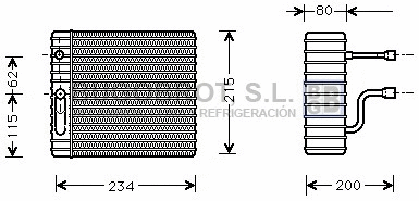 Evaporator, air conditioning (70-FDV089)