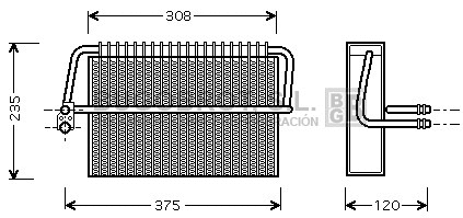 Evaporator, air conditioning (70-MSV326)