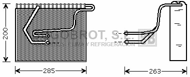 Evaporator, air conditioning (70-RTV100)