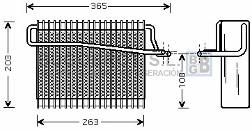 Evaporator, air conditioning (70-PEV039)