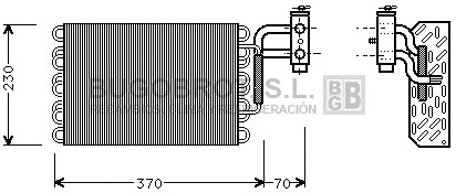 Evaporator, air conditioning (70-MSV002)