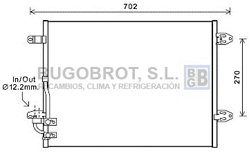 Condenser, air conditioning (62-VW5323)
