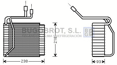 Evaporator, air conditioning (70-FDV109)