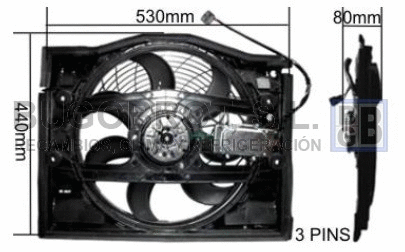 Fan, engine cooling (18-BM1010)