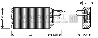 Evaporator, air conditioning (70-MSV049)