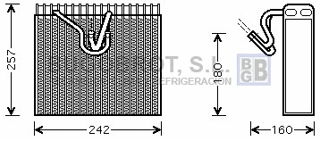 Evaporator, air conditioning (70-OLV328)