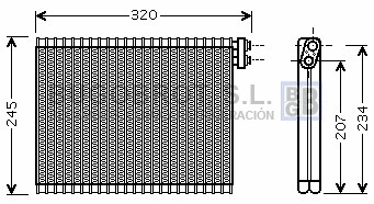Evaporator, air conditioning (70-BWV339)