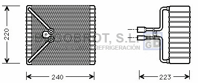 Evaporator, air conditioning (70-FDV273)