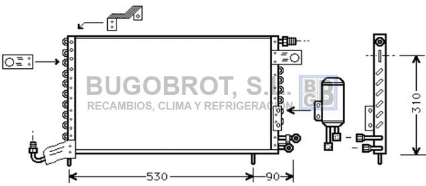 Condenser, air conditioning (62-VW5142)