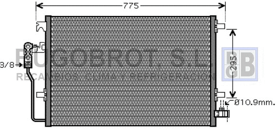 Condenser, air conditioning (62-VW5277)
