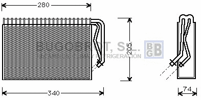 Evaporator, air conditioning (70-OLV311)