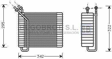 Evaporator, air conditioning (70-VOV025)